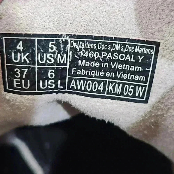 Dr. Martens 1460 AirWare Leather Sparkley High Top Combat Boots, Women's 5M - Picture 6 of 6